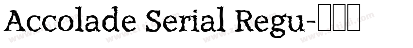 Accolade Serial Regu字体转换
